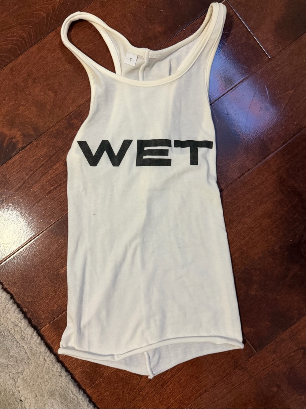 YEEZY White Tank Top with 'WET' Graphic